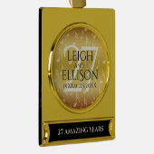 27エレガント周年記念結婚お祝い ゴールドプレートバナーオーナメント (右)