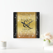 27エレガント周年記念結婚お祝い スクエア壁時計 (ホーム)