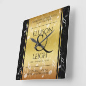 27エレガント周年記念結婚お祝い スクエア壁時計 (傾斜)