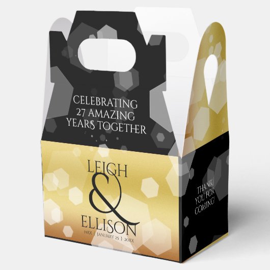 27エレガント周年記念結婚お祝い フェイバーボックス (オープン)