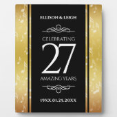 27エレガント周年記念結婚お祝い フォトプラーク (正面)