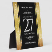27エレガント周年記念結婚お祝い フォトプラーク (側面)