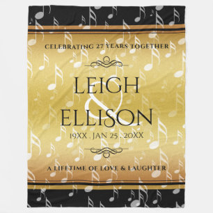 27エレガント周年記念結婚お祝い フリースブランケット