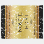 27エレガント周年記念結婚お祝い フリースブランケット (正面(横))