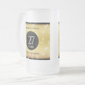 27エレガント周年記念結婚お祝い フロストグラスビールジョッキ (正面左)