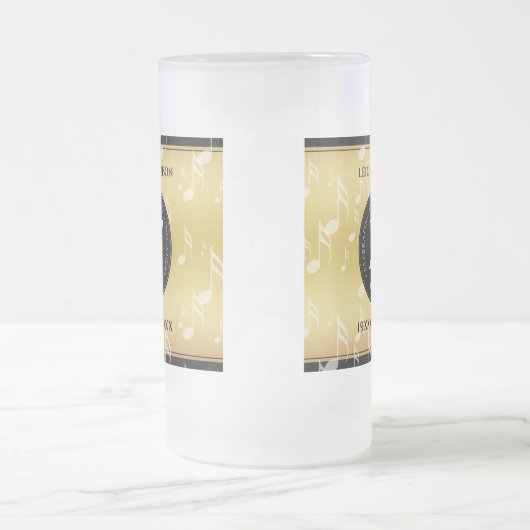 27エレガント周年記念結婚お祝い フロストグラスビールジョッキ (中央)