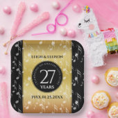 27エレガント周年記念結婚お祝い ペーパープレート (パーティー)