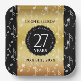 27エレガント周年記念結婚お祝い ペーパープレート