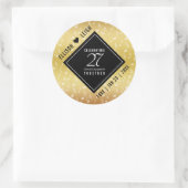 27エレガント周年記念結婚お祝い ラウンドシール (バッグ)