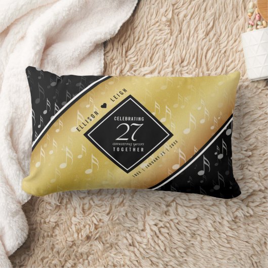 27エレガント周年記念結婚お祝い ランバークッション (ブランケット)