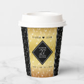 27エレガント周年記念結婚お祝い 紙コップ (裏面)