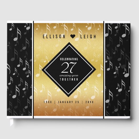 27エレガント周年記念結婚音楽 ゲストブック (正面)