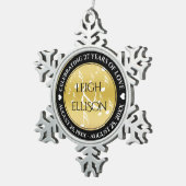 27エレガント周年記念結婚音楽 スノーフレークピューターオーナメント (右)