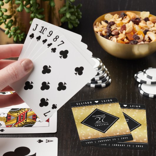 27エレガント周年記念結婚音楽 トランプ (インサイチュ)