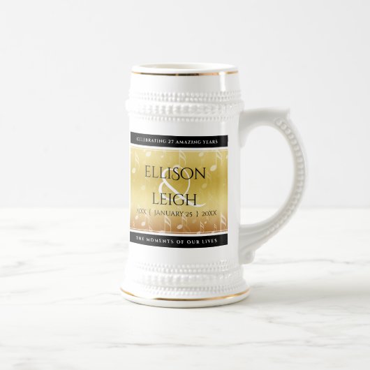 27エレガント周年記念結婚音楽 ビールジョッキ (右)
