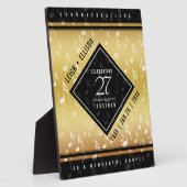 27エレガント周年記念結婚音楽 フォトプラーク (側面)