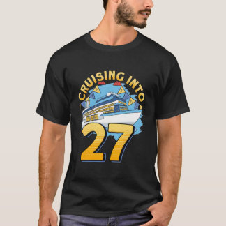 27クルーズへ向かうクルージングボート Tシャツ