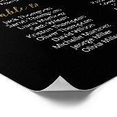 27テーブル席の黒い座席表プランを見つける ポスター (角)