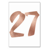 27テーブル番号白色メタリックピンクローズ金ゴールド テーブルナンバー (裏面)