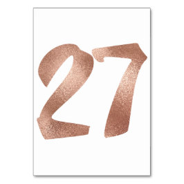 27テーブル番号白色メタリックピンクローズ金ゴールド テーブルナンバー