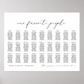 27テーブル私たちお気に入りのの人の座席図プラン ポスター (正面)