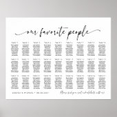 27テーブル私たちお気に入りのの人の座席図プラン ポスター (正面)