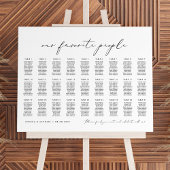 27テーブル私たちお気に入りのの人の座席図プラン ポスター