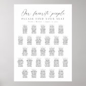 27テーブル私たちお気に入りのの人の座席表 ポスター (正面)