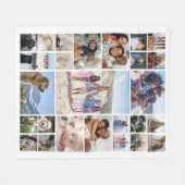 27フォトコラージュパーソナライズされた フリースブランケット (正面(横))