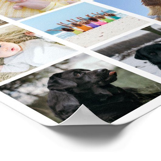 27フォトコラージュパーソナライズされた ポスター (角)