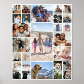 27フォトコラージュパーソナライズされた ポスター (正面)