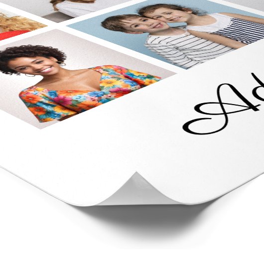 27フォトコラージュ自分の文字を追加 ポスター (角)