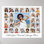 27フォトコラージュ自分の文字を追加 ポスター (正面)