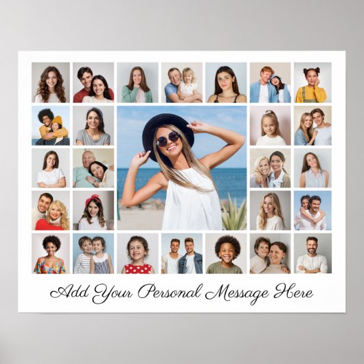 27フォトコラージュ自分の文字を追加 ポスター (正面)