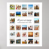 27モダンパーソナライズされた写真Photo Collage ポスター (正面)