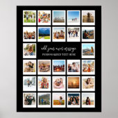 27モダンパーソナライズされた写真Photo Collage ポスター (正面)