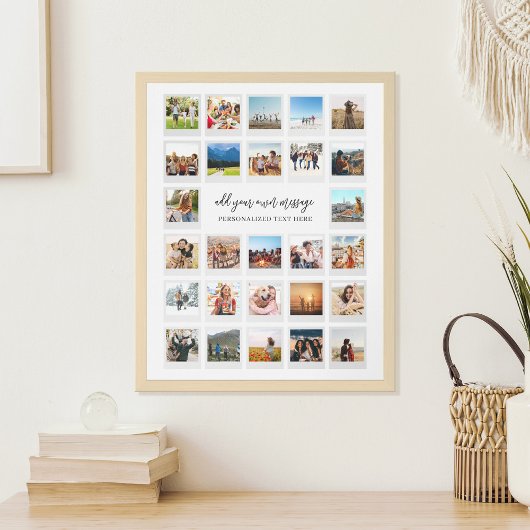 27モダンパーソナライズされた写真Photo Collage ポスター
