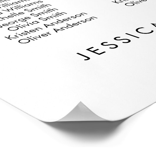 27人エレガント席のお気に入りの表 ポスター (角)