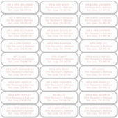 27名のシンプル受信者結婚のゲスト住所 シール (正面)