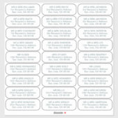 27名のシンプル受信者結婚のゲスト住所 シール (シート)