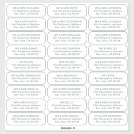 27名のシンプル受信者結婚のゲスト住所 シール