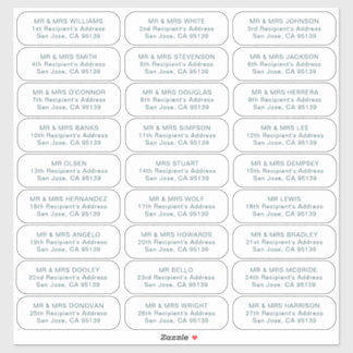 27名のシンプル受信者結婚のゲスト住所 シール