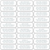 27名のシンプル受信者結婚のゲスト住所 シール (正面)