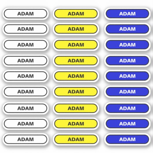 27名札 – カスタムSchool Stickers シール (正面)