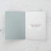 27周年記念カードにボトルのメッセージ カード (内部)