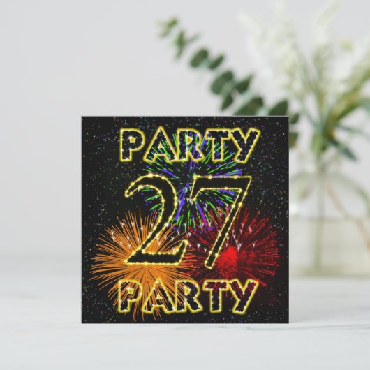 27回目の誕生日パーティーの花火大会 招待状 (スタンド正面)