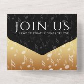 27回目の音楽ウェディングアニバーサリーをお祝いしよう オールインワン招待状 (裏面)