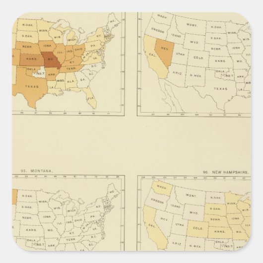 27州間移行1890 MONJ スクエアシール (正面)