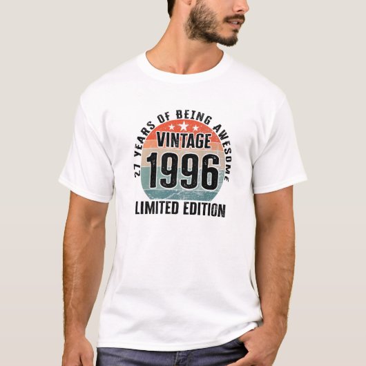 27年のヴィンテージ素晴らし1996限定Edi Tシャツ (正面)