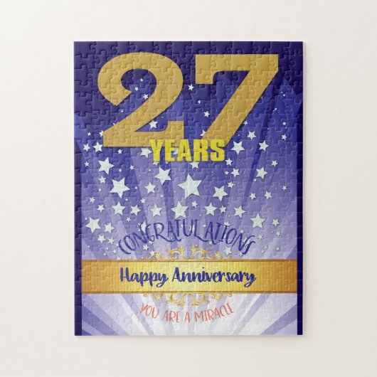 27年回復記念の太字数字 ジグソーパズル (縦)